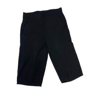 Hue Work Ponte Bermuda Shorts High Rise Long Casual Black Women's Small